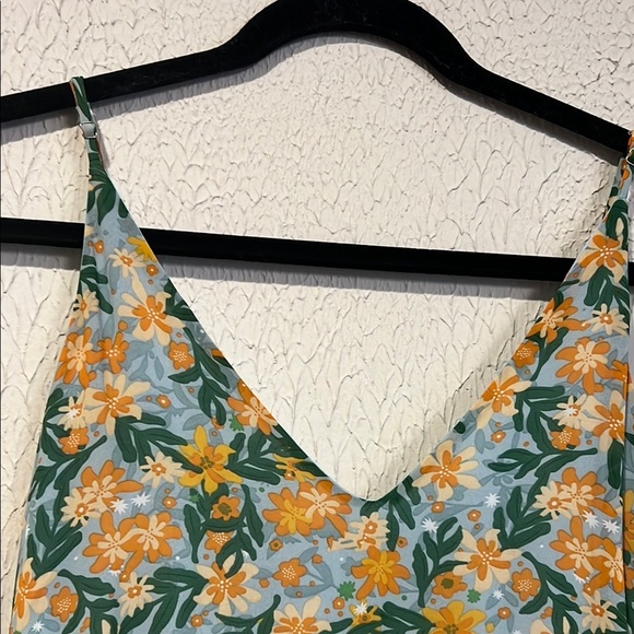 Lush Tropical Floral Spaghetti Strap Maxi Dress size small - Picture 9 of 15